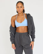 Core Klassieke Cropped Zip Hoodie
